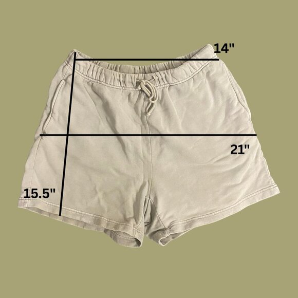 Elwood Organic Cotton Lounge Shorts (S) – Neutral Beige, Comfy & Casual - Picture 4 of 7